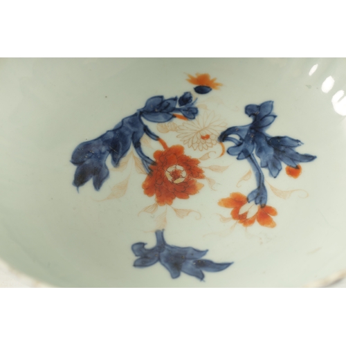 81 - AN 18TH CENTURY CHINESE PORCELAIN BOWL with polychrome decorated flowers. (24cm diameter 10.5cm high... 