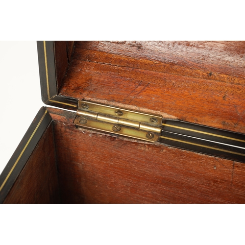 348 - A FINE 19TH CENTURY TORTOISESHELL AND BOULE WORK DOME TOPPED TEA CADDY with scrolled leafwork design... 