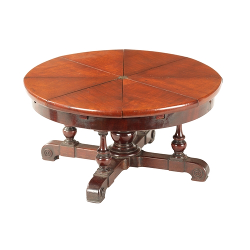 366 - A FINE 19TH CENTURY MINIATURE APPRENTICE PIECE JUPE STYLE CIRCULAR DINING TABLE having segmented cir... 