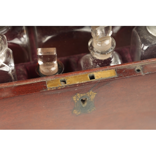 368 - AN 18TH CENTURY MAHOGANY CASED APOTHECARY BOX BEARING LABEL FOR LYNCH & CO. LONDON fitted with glass... 