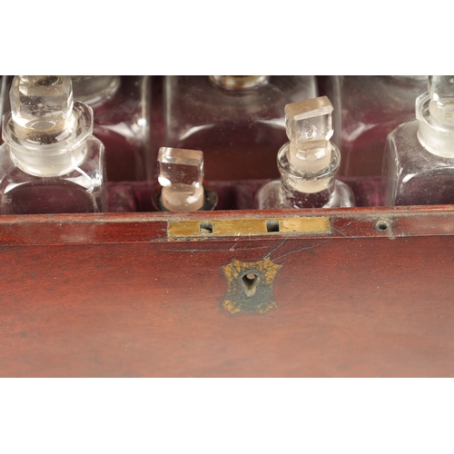 368 - AN 18TH CENTURY MAHOGANY CASED APOTHECARY BOX BEARING LABEL FOR LYNCH & CO. LONDON fitted with glass... 