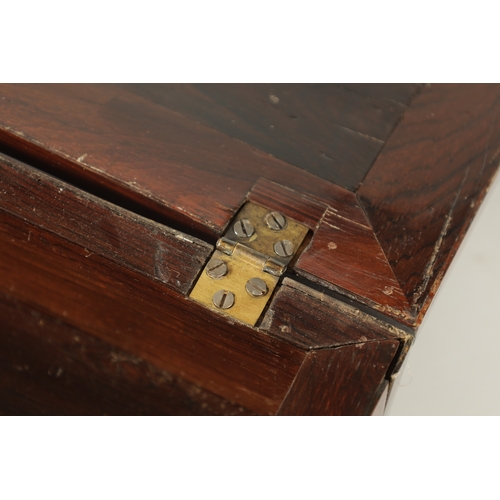 379 - A LATE 17TH CENTURY CONTINENTAL LABURNUM PARQUETRY VENEERED BOX of rectangular form with locking hin... 