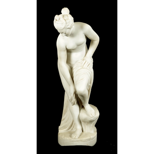 427 - PUGI GUGLIELMP (1850 - 1915) A LATE 19TH / EARLY 20TH CENTURY CARVED CARRERA MARBLE SCULPTURE “THE B... 