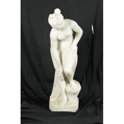 427 - PUGI GUGLIELMP (1850 - 1915) A LATE 19TH / EARLY 20TH CENTURY CARVED CARRERA MARBLE SCULPTURE “THE B... 