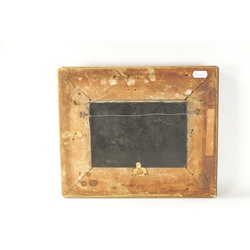 431 - A FINE 19TH CENTURY ITALIAN GRAND TOUR BLACK SLATE AND MICRO MOASIC PANEL depicting 