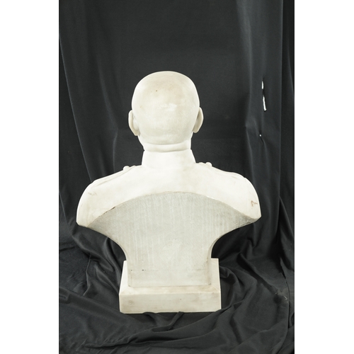 436 - ANTOINE SARTORIO (1885-1988) AN EARLY 20TH CENTURY WHITE MARBLE BUST inscribed 'General Fetter