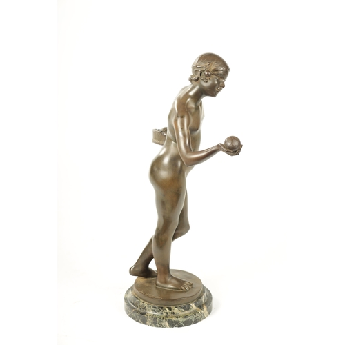 444 - JEAN VERSCHNEIDER (1872 - 1943). A FINE LARGE 19TH CENTURY FRENCH BRONZE FIGURAL SCULPTURE depicting... 