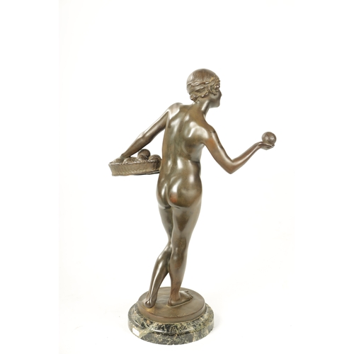 444 - JEAN VERSCHNEIDER (1872 - 1943). A FINE LARGE 19TH CENTURY FRENCH BRONZE FIGURAL SCULPTURE depicting... 