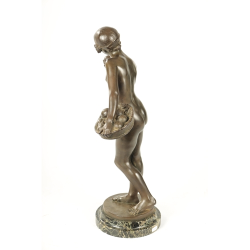 444 - JEAN VERSCHNEIDER (1872 - 1943). A FINE LARGE 19TH CENTURY FRENCH BRONZE FIGURAL SCULPTURE depicting... 