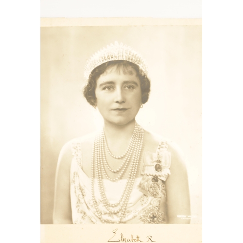 547 - A PAIR OF SIGNED PHOTOGRAPHS OF KING GEORGE VI AND HIS WIFE ELIZABETH (1895-1952) A large vintage si... 