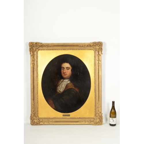 552 - AFTER KNELLER AN OVAL 17TH / 18TH CENTURY OIL ON CANVAS bust portrait of Lord William Russell 1648-1... 