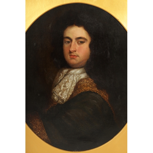 552 - AFTER KNELLER AN OVAL 17TH / 18TH CENTURY OIL ON CANVAS bust portrait of Lord William Russell 1648-1... 