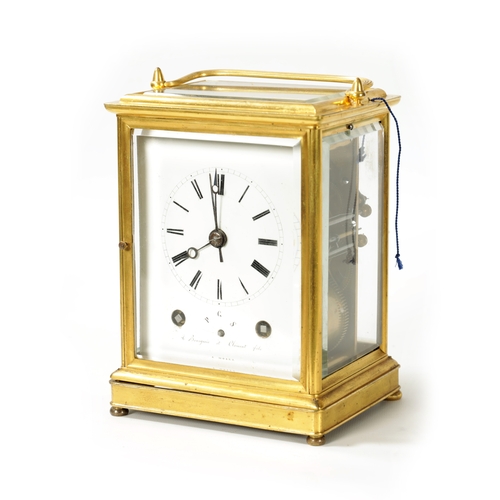 650 - A. BOURGEOIS ET CLEMENT FILS, A. MOREZ. A MID 19TH CENTURY FRENCH GIANT GILT CASED GRAND SONNERIE CA... 