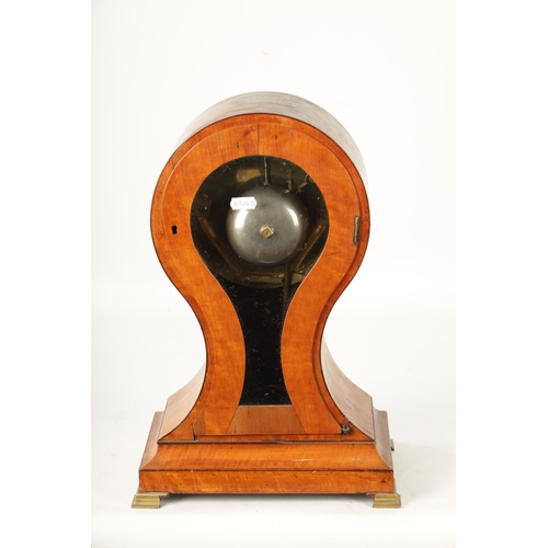 655 - WHITEAVES, LONDON. A GEORGE III FIGURED SATINWOOD BALLON SHAPED DOUBLE FUSEE BRACKET CLOCK the 7