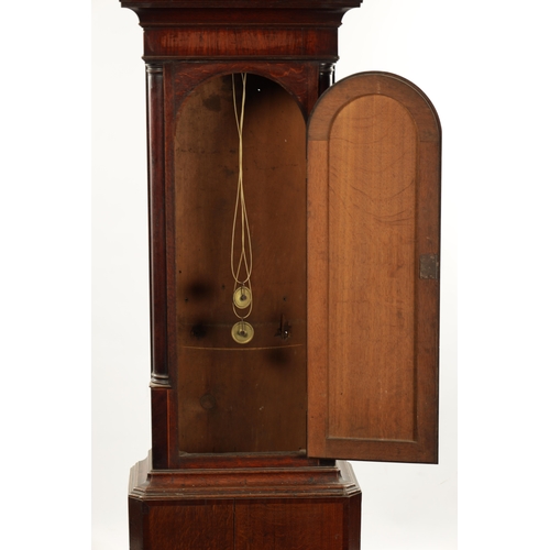 758 - E. BURTON, KENDAL. A LATE GEORGE III EIGHT DAY LONGCASE CLOCK the oaks and mahogany case with swan n... 