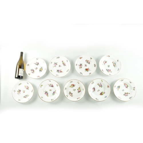 17 - A COLLECTION OF NINE MEISSEN STYLE FLORAL DINNER PLATES