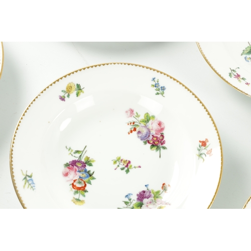 17 - A COLLECTION OF NINE MEISSEN STYLE FLORAL DINNER PLATES