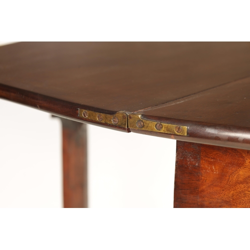 49 - A GEORGE III MAHOGANY CHIPPENDALE STYLE SERPENTINE TEA TABLE with hinged top and swing-out back leg;... 