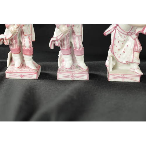 73 - A COLLECTION OF FOUR CONTINENTAL PORCELAIN FIGURES (10cm high )