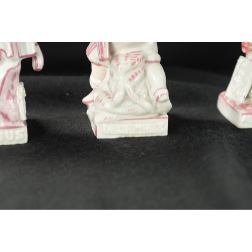 73 - A COLLECTION OF FOUR CONTINENTAL PORCELAIN FIGURES (10cm high )