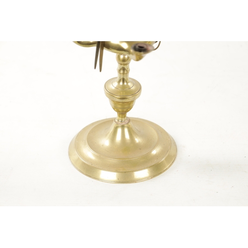 103 - A PAIR OF LATE 19TH CENTURY BRASS OIL LAMPS (48cm high)