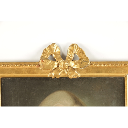 121 - AN 18TH CENTURY OIL ON CANVAS BY ANDREW ALENIUS OF PARSON depicting a Gentleman - in carved gilt woo... 