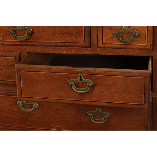 196 - AN EARLY 18TH CENTURY COLONIAL PADOUK WOOD BUREAU with unusual drawer configuration (94cm wide 48cm ... 