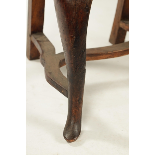 247 - A PAIR OF EARLY 18TH CENTURY WALNUT BERGERE SIDE CHAIRS having cane backed seats with bone inalid fl... 