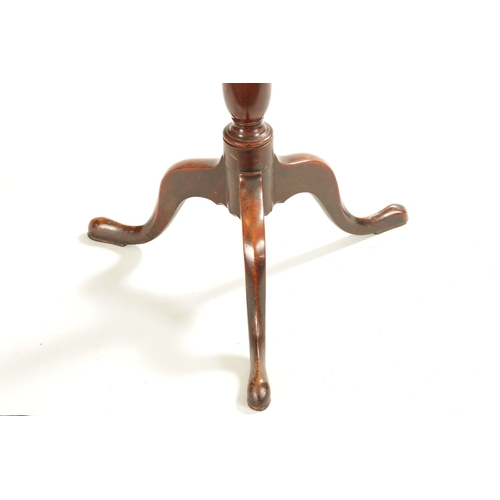 248 - A GEORGE III MAHOGANY OCTAGONAL TOP KETTLE STAND with pull out slide raised on tripod cabriole leg b... 