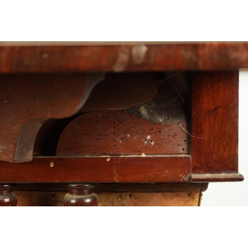 255 - A 19TH CENTURY MAHOGANY FOLD DOWN WORK TABLE IN THE MANNER OR GILLOWS with frieze drawer and two fol... 