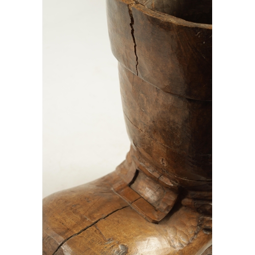 305 - A RARE 19TH CENTURY CARVED FRUITWOOD COBBLER’S ADVERTISING SIGN formed as a boot (68cm high 60cm dee... 