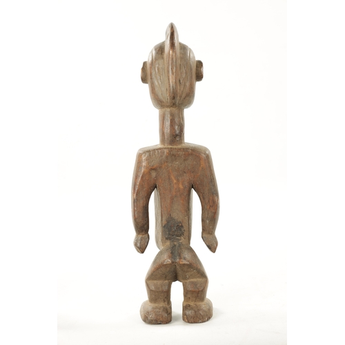 308 - A CARVED AFRICAN KORO FEMALE LIBATION CUP / FIGURE bearing label from the Eric Mayes Collection (56c... 