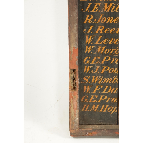 339 - A 19TH CENTURY MASONIC SIGN “THE LOYAL PERCY LODGE, NO. 6254” dated from 1877 - 1912 (85cm high 66cm... 