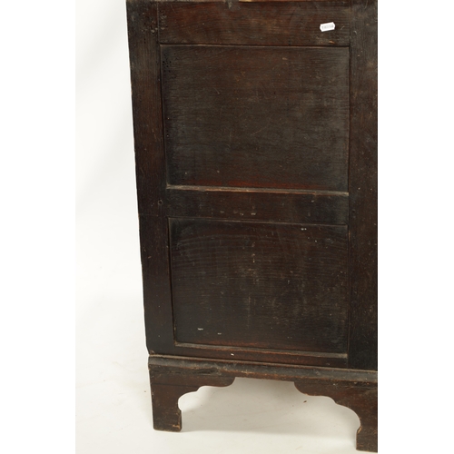 358 - AN EARLY 19TH CENTURY OAK NORFOLK / SUFFOLK CHEST OF DRAWERS having an unusual drawer configuration.... 