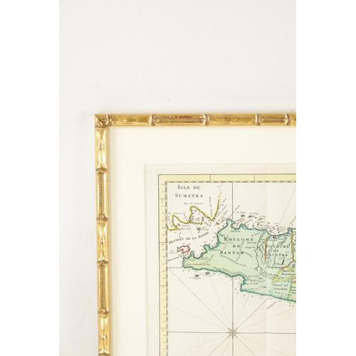 363 - AN ANTIQUE FRAMED MAP OF JAVA in glazed gilt frame TOGETHER WITH TWO MAPS OF WORCESTERSHIRE (23.5cm ... 