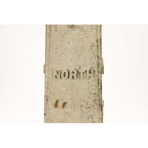 364 - AN EARLY 18TH CENTURY BRONZE SUNDIAL DATED 1717 RAISED ON AN ARTS AND CRAFTS COMPOSITE STONE BASE in... 