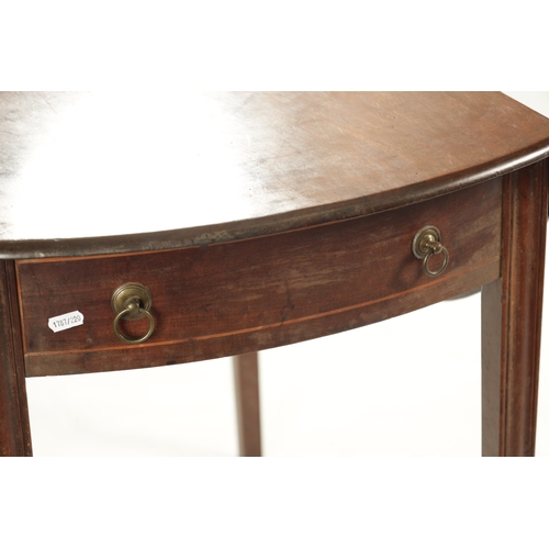 368 - A GEORGE III MAHOGANY PEMBROKE TABLE with frieze drawer and moulded tapering legs (88cm wide 51cm de... 