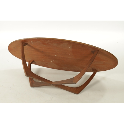 370 - A 1950'S OVAL COFFEE TABLE (122cm wide 56cm deep 38cm high)