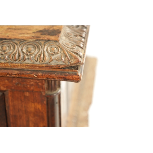 372 - A WILLIAM IV COLONIAL INDIAN PADOUK WOOD WORK TABLE having carved moulded top with frieze drawer; ra... 