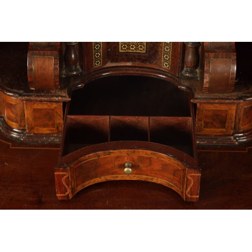 392 - AN IMPORTANT FINE GEORGE II BRASS INLAID FIGURED MAHOGANY BUREAU ATTRIBUTED TO JOHN CHANNON the angl... 