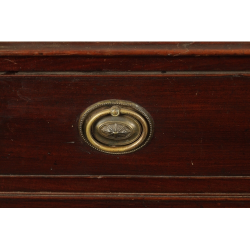 40 - A GEORGE III MAHOGANY GENTLEMAN’S LIBRARY CHEST WITH SECRETAIRE DRAWER with sliding adjustable leath... 