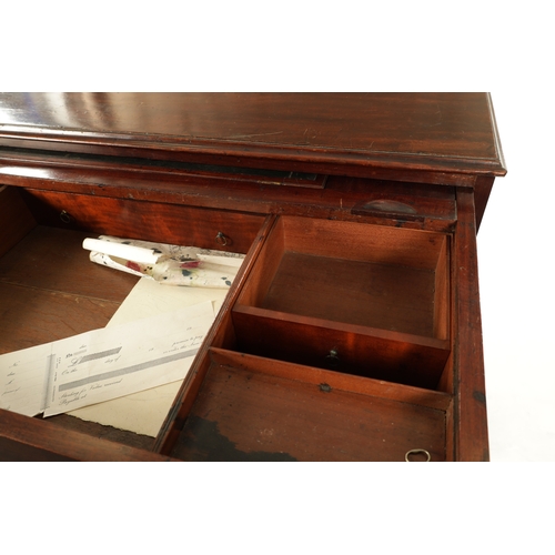 40 - A GEORGE III MAHOGANY GENTLEMAN’S LIBRARY CHEST WITH SECRETAIRE DRAWER with sliding adjustable leath... 