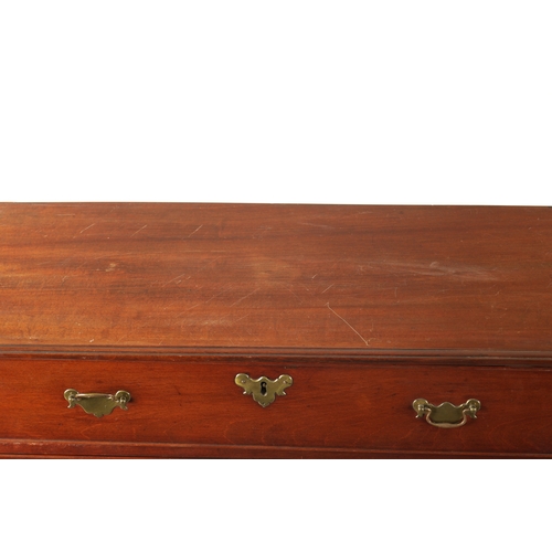 400 - AN UNUSUAL AND RARE EARLY 18TH CENTURY RED WALNUT CHEST ON STAND POSSIBLY AMERICAN having three grad... 