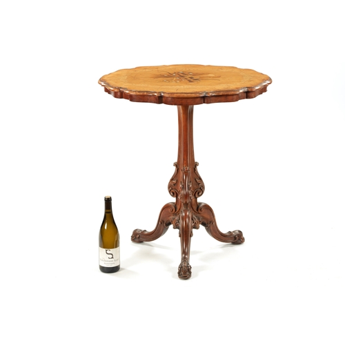 450 - AN IMPORTANT 19TH-CENTURY WALNUT AND MARQUETRY SALON TABLE with a Battle Abbey collection label repu... 