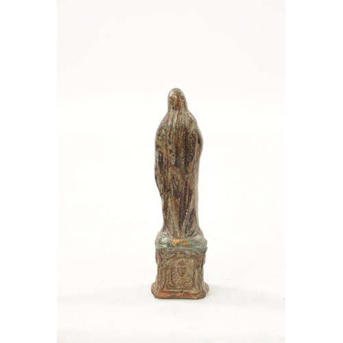 59 - AN EARLY CAST BRONZE SCULPTURE modelled as Madonna (18cm high)