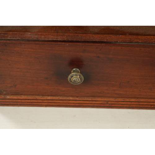 61 - A REGENCY MAHOGANY BOOKCASE with open shelves and fitted drawer (57cm wide 34cm deep 59cm high)