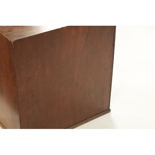 61 - A REGENCY MAHOGANY BOOKCASE with open shelves and fitted drawer (57cm wide 34cm deep 59cm high)