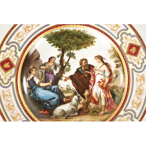 468 - A 19TH CENTURY ROYAL VIENNA CABINET PLATE titled 