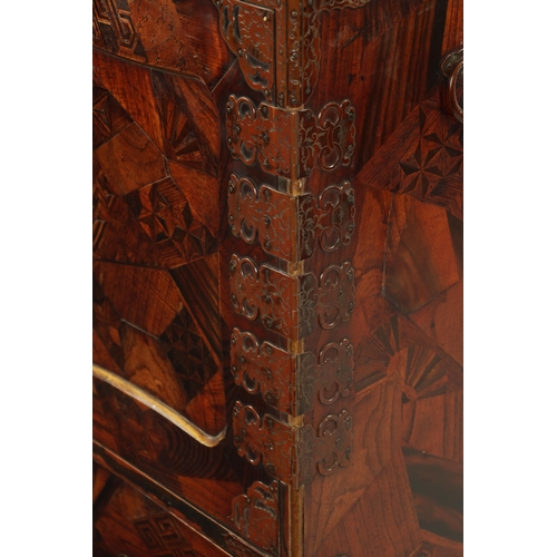 575 - A JAPANESE MEIJI PERIOD INLAID COLLECTOR'S CABINET OF LARGE SIZE with hinged doors revealing small d... 