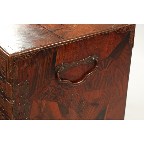 575 - A JAPANESE MEIJI PERIOD INLAID COLLECTOR'S CABINET OF LARGE SIZE with hinged doors revealing small d... 